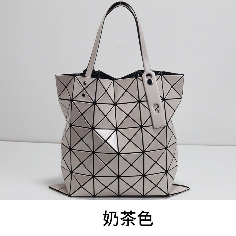 Wholesale diamond pattern tote bag large capacity commuter shoulder bag